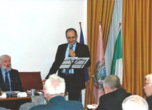 Umberto MORUZZI, studioso e perito numismatico, apre la conferenza.